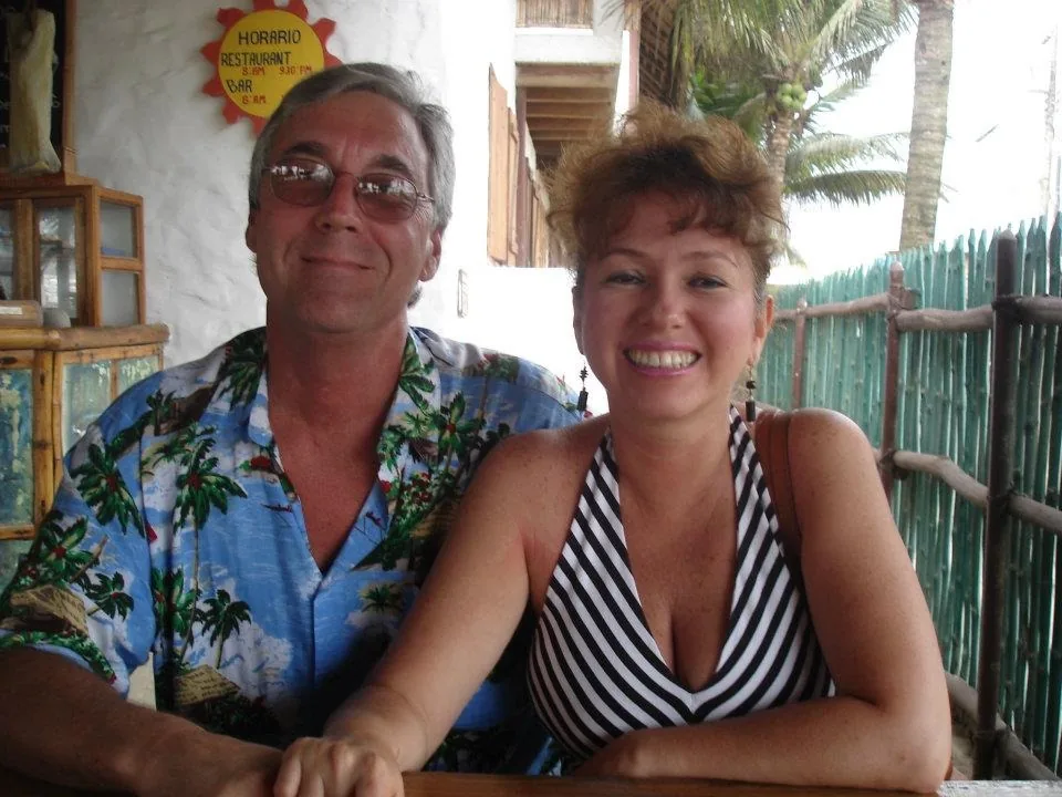 Donald Lukacik, founder of Sundown Beach Hotel, with his wife Alexandra in Canoa