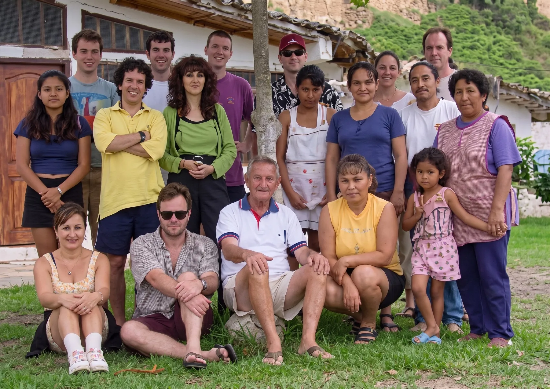 Group of students and teachers from the Spanish school at Sundown Beach Hotel, Canoa